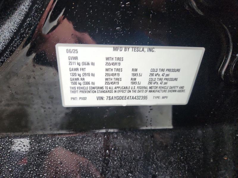 Продажа на аукционе авто 2026 Tesla Model Y, vin: 7SAYGDEE4TA432395, номер лота: 78120465