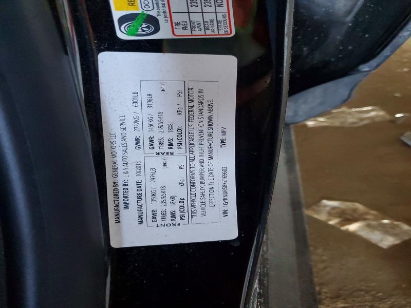 75156495 :رقم المزاد ، 1GYKNDRS8KZ169603 vin ، 2019 Cadillac Xt5 مزاد بيع