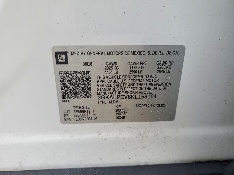 2019 Gmc Terrain მანქანა იყიდება აუქციონზე, vin: 3GKALPEV6KL158104, აუქციონის ნომერი: 77594715