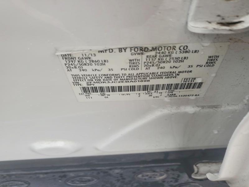 Aukcja sprzedaży 2014 Ford Edge, vin: 2FMDK3JC2EBA01898, numer aukcji: 75820705