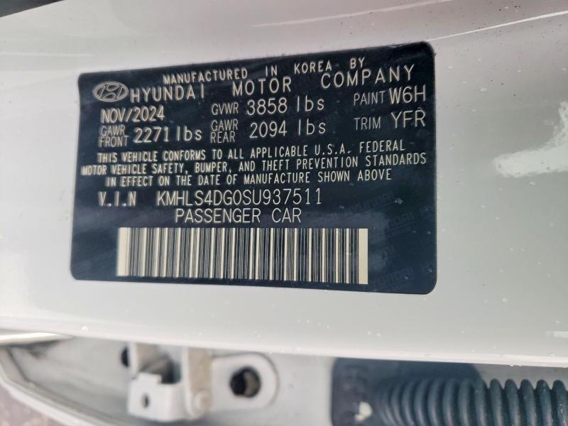 78834605 :رقم المزاد ، KMHLS4DG0SU937511 vin ، 2025 Hyundai Elantra مزاد بيع
