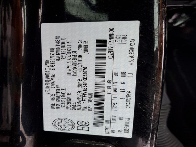 Aukcja sprzedaży 2023 Ford F150, vin: 1FTFW1E54PKE53670, numer aukcji: 77726255