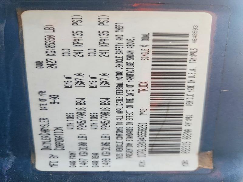 77952235 :رقم المزاد ، 1D7GL32K04S558291 vin ، 2004 Dodge Dakota مزاد بيع