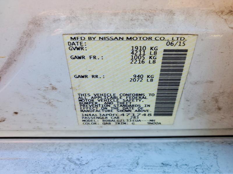 Aukcja sprzedaży 2015 Nissan Altima, vin: 1N4AL3AP0FC471748, numer aukcji: 75858515
