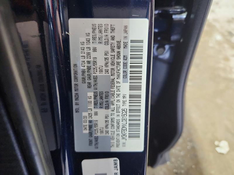 75750325 :رقم المزاد ، JM3KFBDMXL0815026 vin ، 2020 Mazda Cx-5 مزاد بيع