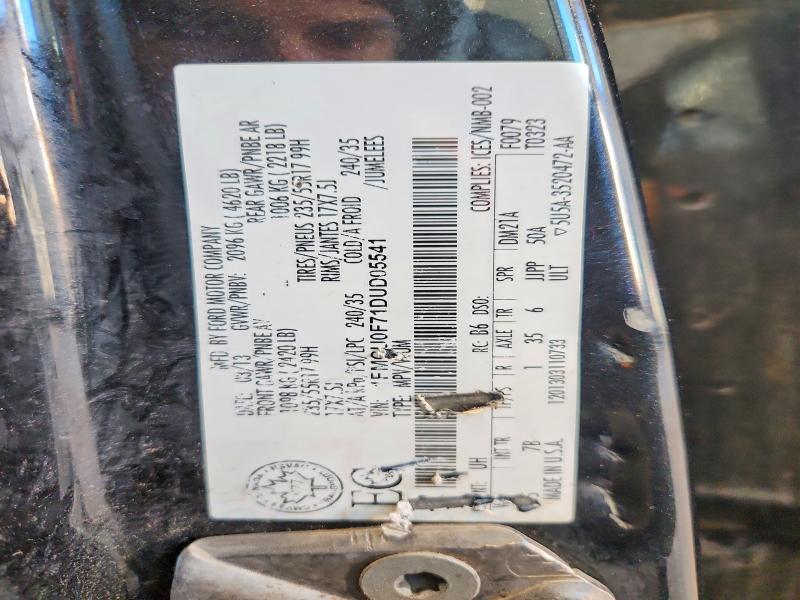 73601505 :رقم المزاد ، 1FMCU0F71DUD05541 vin ، 2013 Ford Escape مزاد بيع