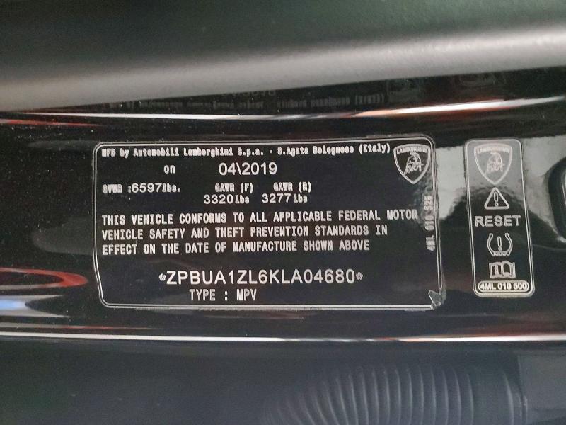 Aukcja sprzedaży 2019 Lamborghini Urus, vin: ZPBUA1ZL6KLA04680, numer aukcji: 77685215