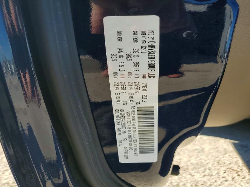 2012 Chrysler Town & Cou მანქანა იყიდება აუქციონზე, vin: 2C4RC1BG2CR233077, აუქციონის ნომერი: 77002035