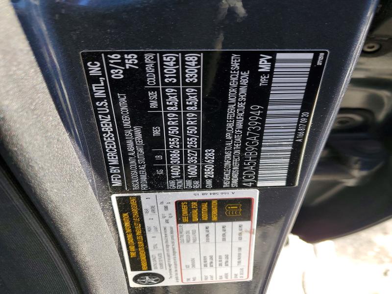 Продаж на аукціоні авто 2016 Mercedes-benz Gle, vin: 4JGDA5HB9GA739949, номер лоту: 76934715