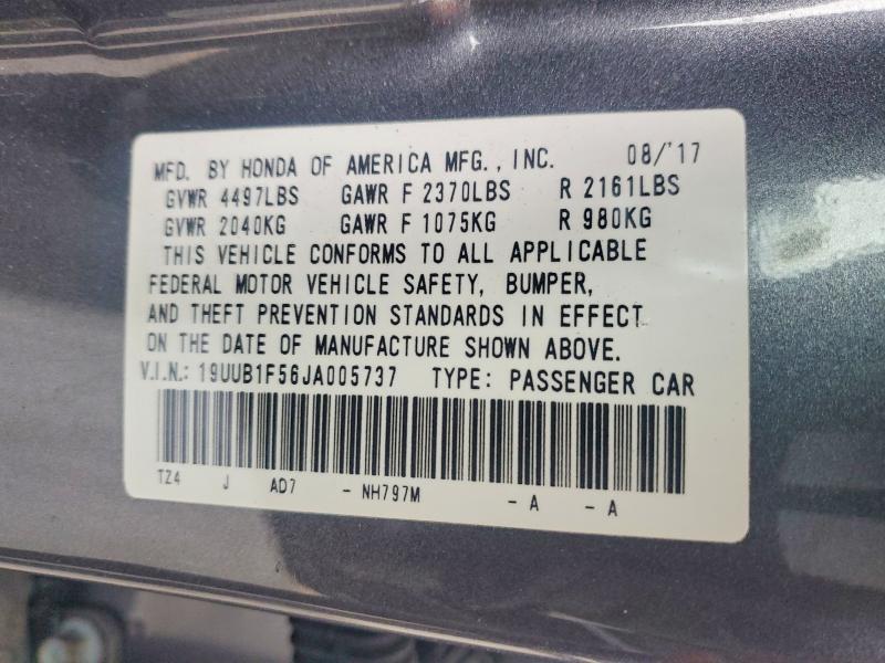 Продажа на аукционе авто 2018 Acura Tlx Tech, vin: 19UUB1F56JA005737, номер лота: 76622555