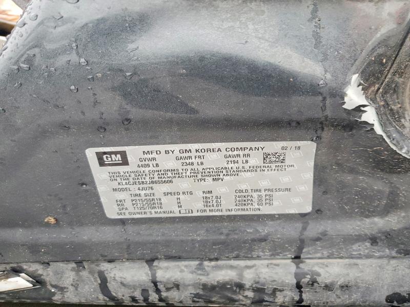 78871995 :رقم المزاد ، KL4CJESB2JB655606 vin ، 2018 Buick Encore مزاد بيع