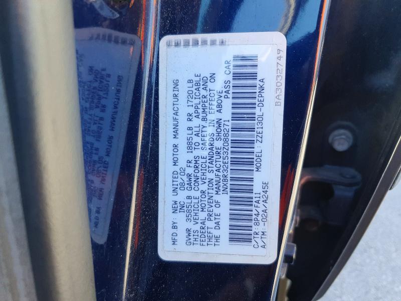 Продажа на аукционе авто 2003 Toyota Corolla, vin: 1NXBR32E53Z088271, номер лота: 78864045