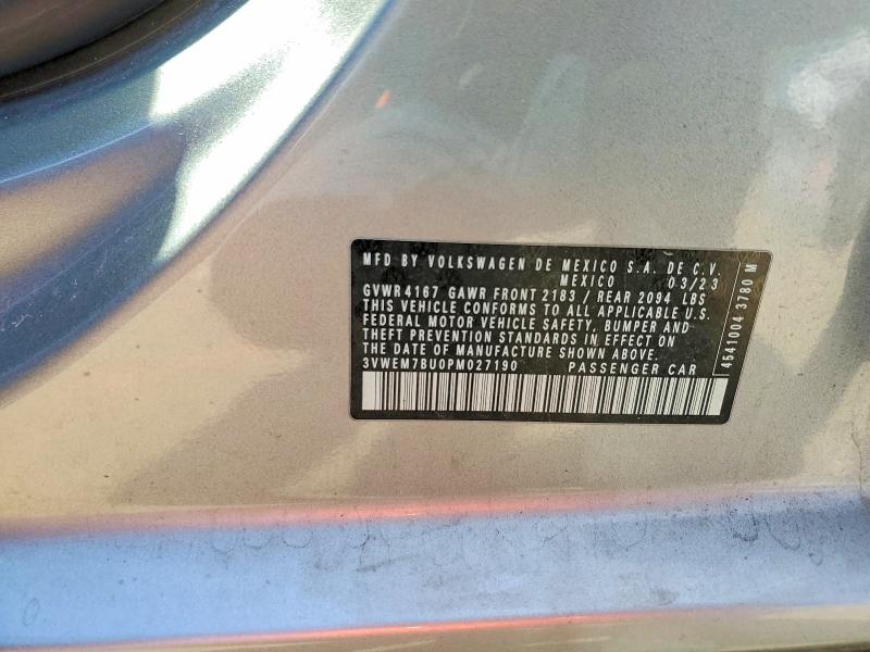 Aukcja sprzedaży 2023 Volkswagen Jetta, vin: 3VWEM7BU0PM027190, numer aukcji: 79537695