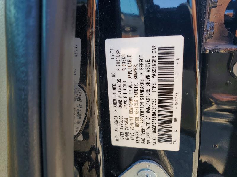 79063785 :رقم المزاد ، 1HGCP3F86BA021229 vin ، 2011 Honda Accord مزاد بيع