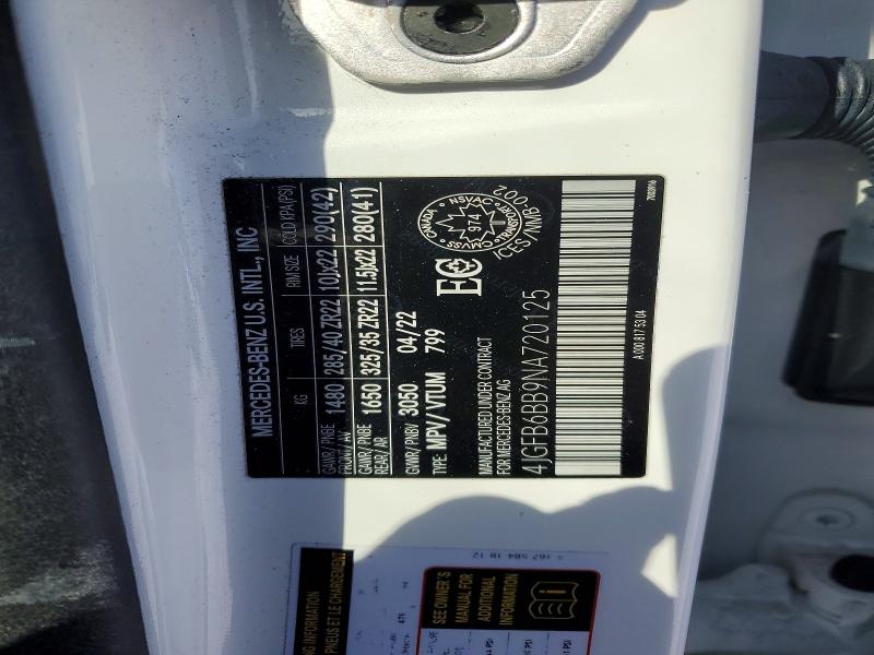 Aukcja sprzedaży 2022 Mercedes Benz Gle, vin: 4JGFB6BB9NA720125, numer aukcji: 79035375