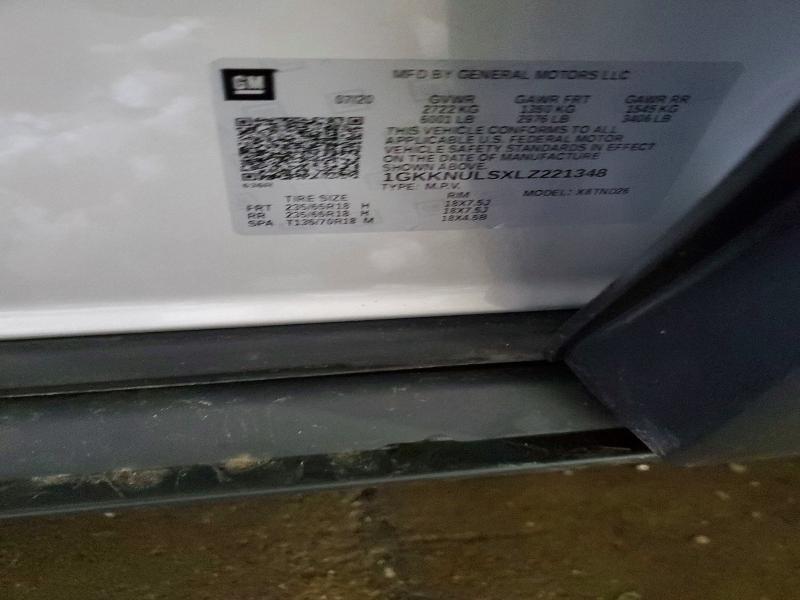 73860885 :رقم المزاد ، 1GKKNULSXLZ221348 vin ، 2020 Gmc Acadia مزاد بيع