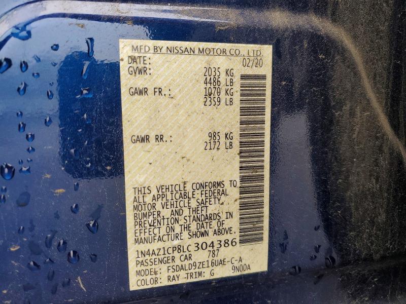 Продажа на аукционе авто 2020 Nissan Leaf, vin: 1N4AZ1CP8LC304386, номер лота: 78831915