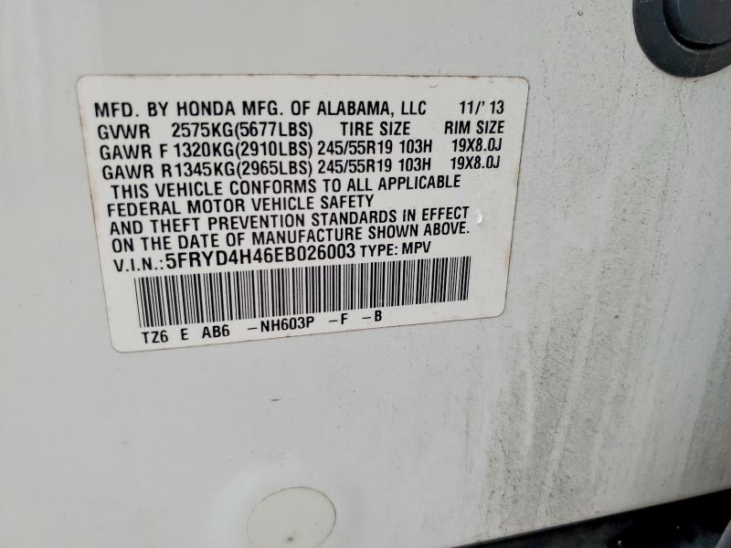 Aukcja sprzedaży 2014 Acura Mdx, vin: 5FRYD4H46EB026003, numer aukcji: 79215455