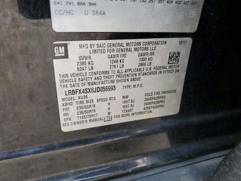 Aukcja sprzedaży 2018 Buick Envision, vin: LRBFX4SX6JD056993, numer aukcji: 78985165
