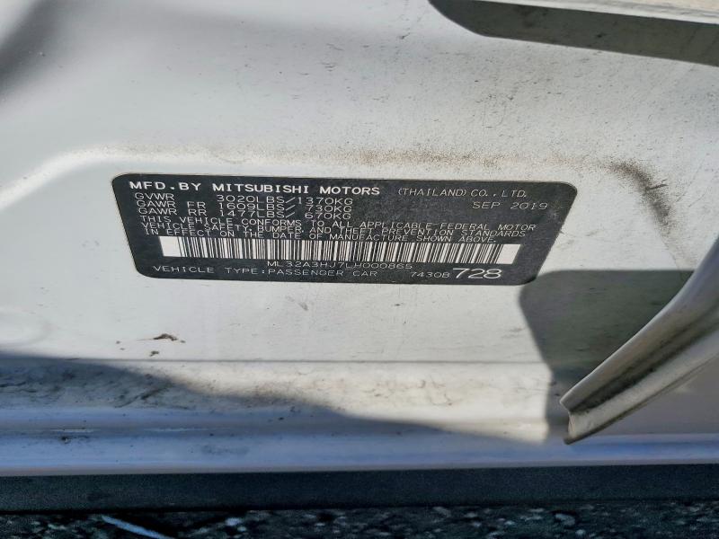 Продаж на аукціоні авто 2020 Mitsubishi Mirage, vin: ML32A3HJ7LH000865, номер лоту: 79289625