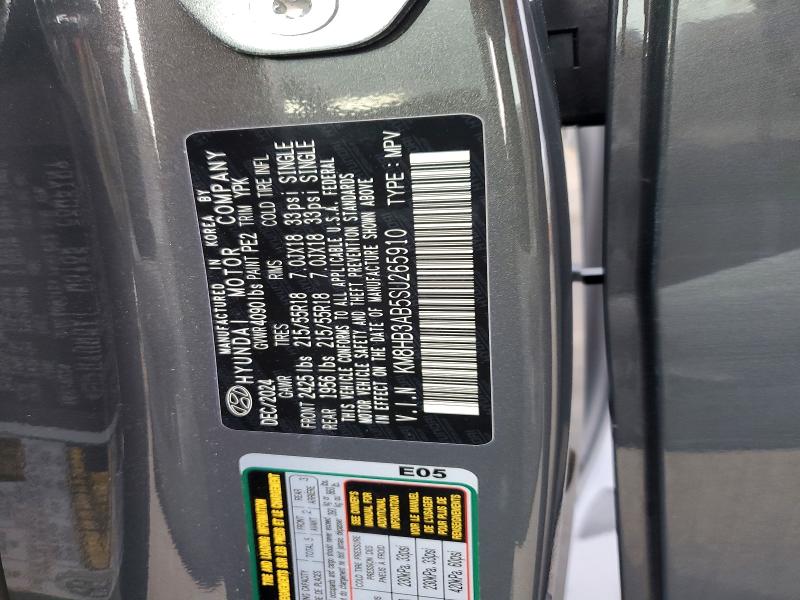 76047365 :رقم المزاد ، KM8HB3AB5SU265910 vin ، 2025 Hyundai Kona مزاد بيع