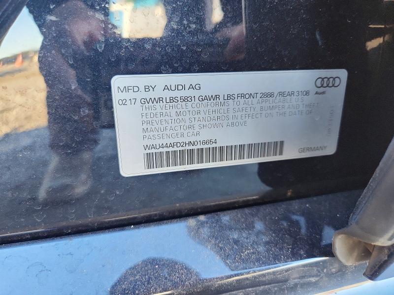 Продажа на аукционе авто 2017 Audi A8, vin: WAU44AFD2HN016654, номер лота: 77848115