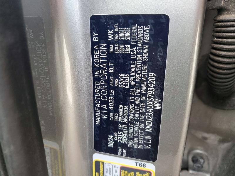 76760685 :رقم المزاد ، KNDJ23AUXS7934209 vin ، 2025 Kia Soul مزاد بيع