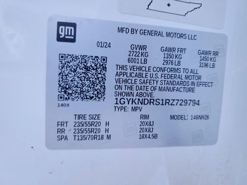 Aukcja sprzedaży 2024 Cadillac Xt5, vin: 1GYKNDRS1RZ729794, numer aukcji: 75300675