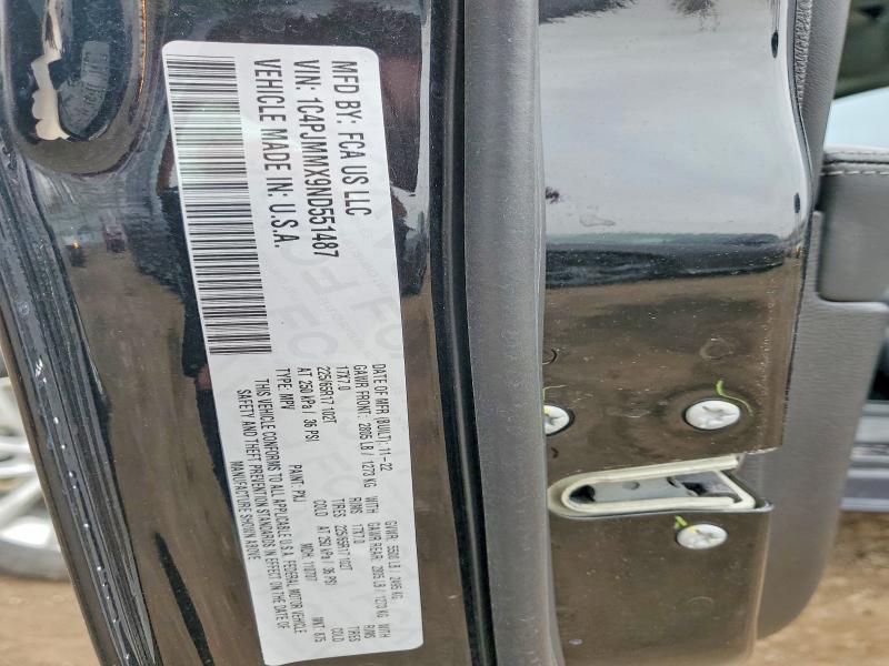 2022 Jeep Cherokee მანქანა იყიდება აუქციონზე, vin: 1C4PJMMX9ND551487, აუქციონის ნომერი: 78813335