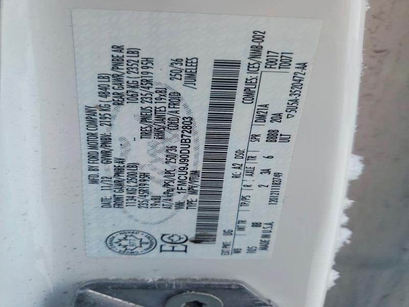 Продаж на аукціоні авто 2013 Ford Escape, vin: 1FMCU9J90DUB72803, номер лоту: 76110165