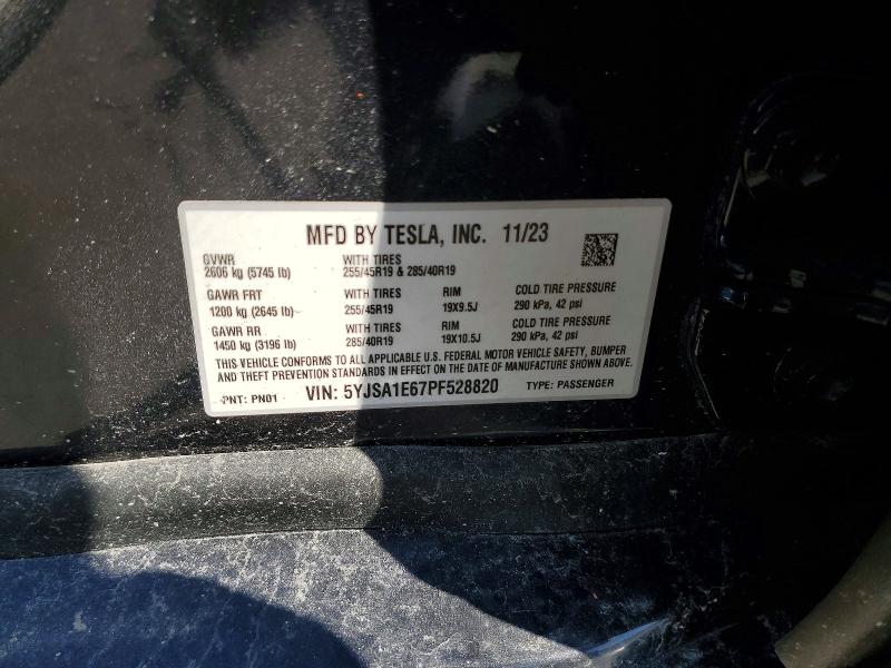 Aukcja sprzedaży 2023 Tesla Model S, vin: 5YJSA1E67PF528820, numer aukcji: 76552795