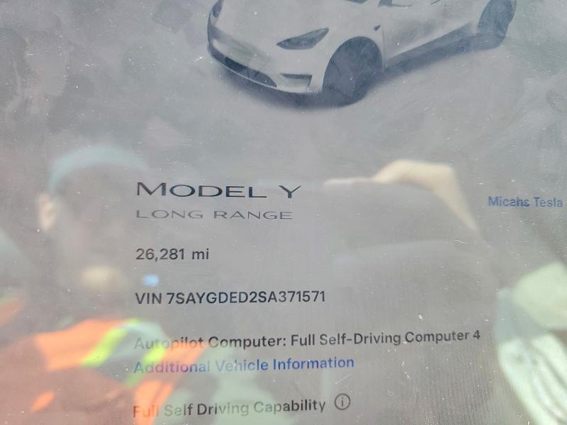 Aukcja sprzedaży 2025 Tesla Model Y, vin: 7SAYGDED2SA371571, numer aukcji: 73531865