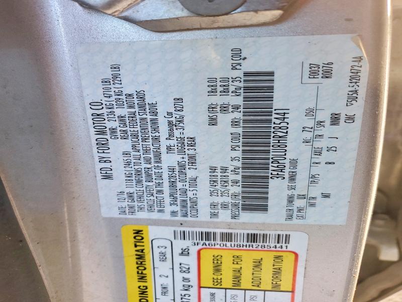 Aukcja sprzedaży 2017 Ford Fusion, vin: 3FA6P0LU8HR285441, numer aukcji: 75987405