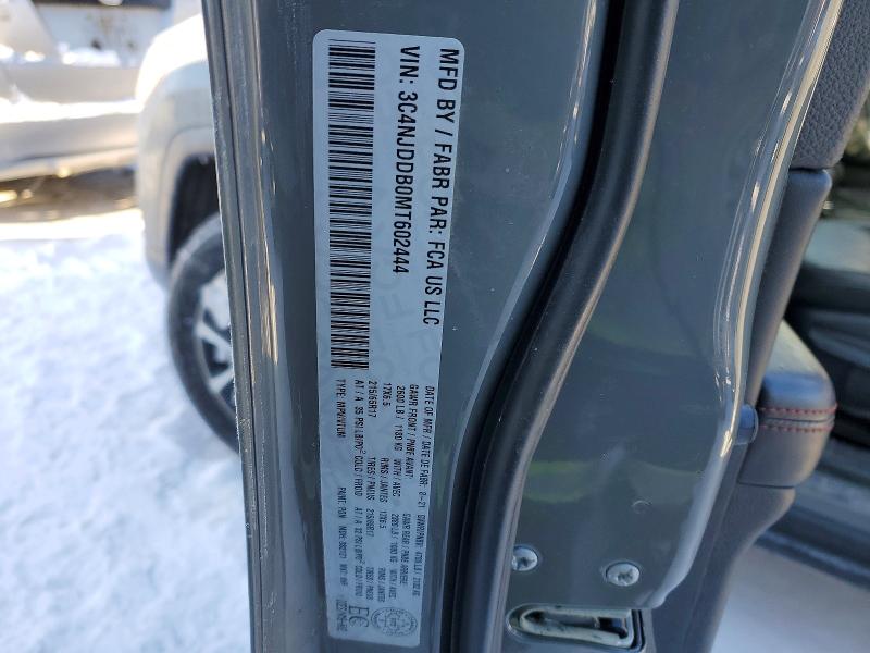 98534305 :رقم المزاد ، 3C4NJDDB0MT602444 vin ، 2021 Jeep Compass مزاد بيع