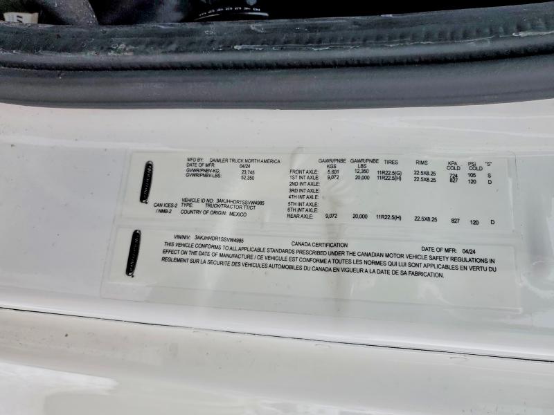 Продажа на аукционе авто 2025 Freightliner Cascadia 126, vin: 3AKJHHDR1SSVW4985, номер лота: 74551555