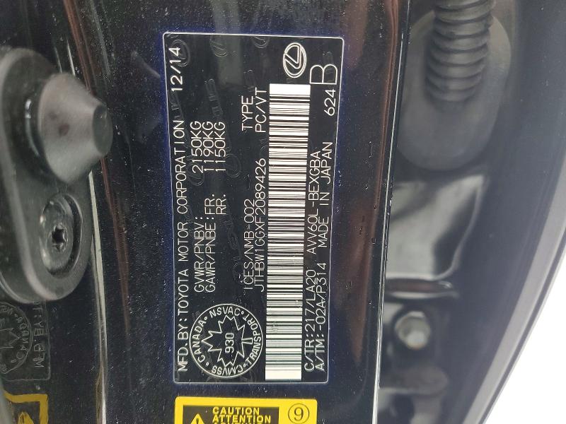 Aukcja sprzedaży 2015 Lexus Es, vin: JTHBW1GGXF2089426, numer aukcji: 76441465