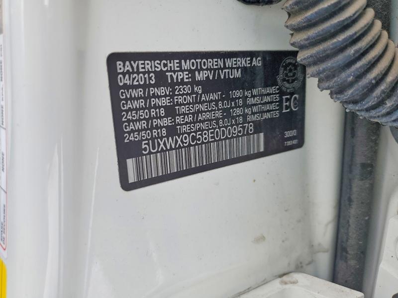 Aukcja sprzedaży 2014 Bmw X3, vin: 5UXWX9C58E0D09578, numer aukcji: 78978315