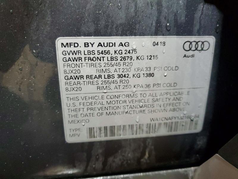Продаж на аукціоні авто 2018 Audi Q5, vin: WA1CNAFY1J2168554, номер лоту: 79345185