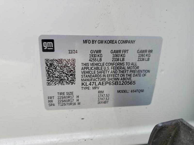 2025 Buick Envista მანქანა იყიდება აუქციონზე, vin: KL47LAEP6SB120565, აუქციონის ნომერი: 75439565