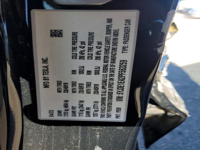 Продаж на аукціоні авто 2023 Tesla Model 3, vin: 5YJ3E1EA2PF563259, номер лоту: 79487575