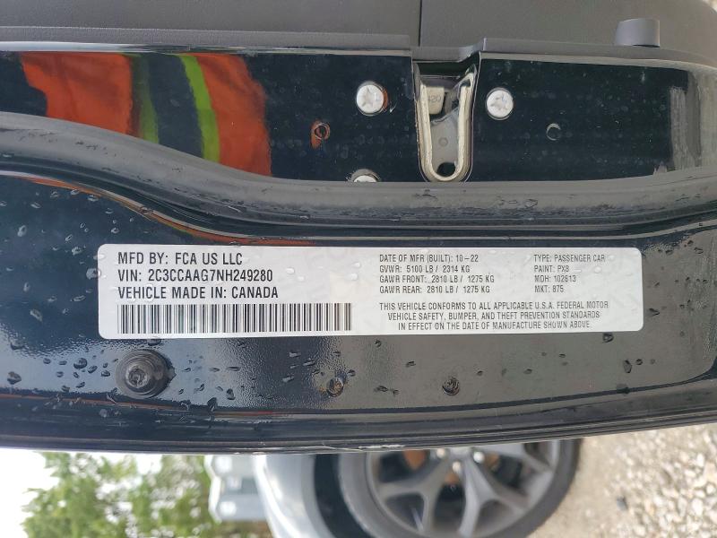 2022 Chrysler 300 მანქანა იყიდება აუქციონზე, vin: 2C3CCAAG7NH249280, აუქციონის ნომერი: 76833975