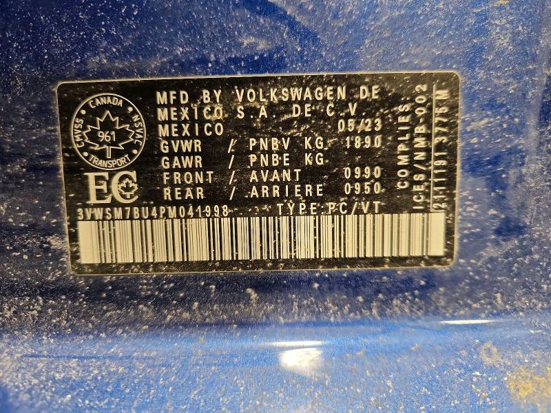 Продажа на аукционе авто 2023 Volkswagen Jetta, vin: 3VWSM7BU4PM041998, номер лота: 76463565