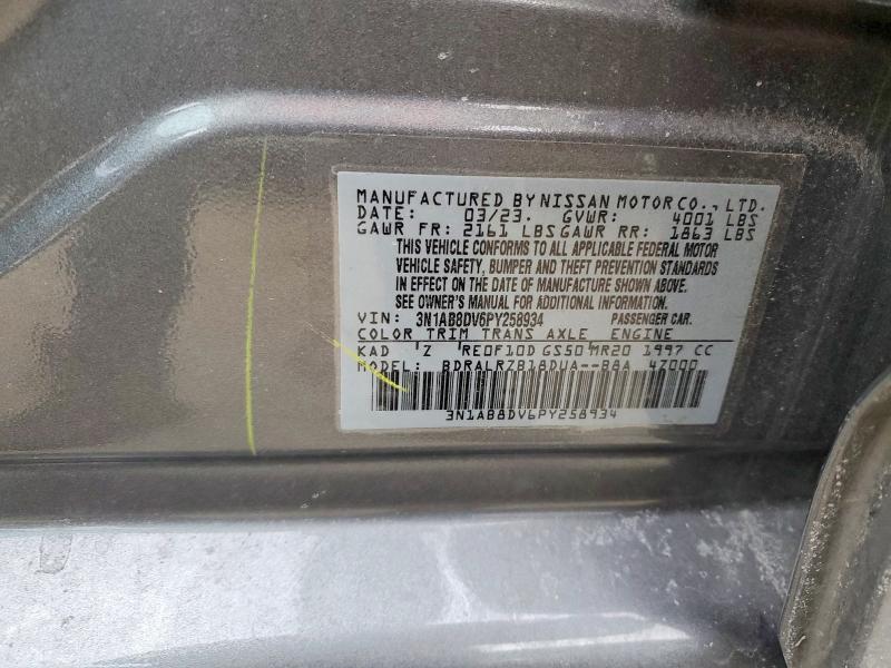Aukcja sprzedaży 2023 Nissan Sentra, vin: 3N1AB8DV6PY258934, numer aukcji: 77124055