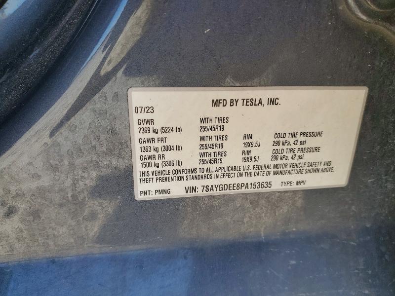 2023 Tesla Model Y მანქანა იყიდება აუქციონზე, vin: 7SAYGDEE8PA153635, აუქციონის ნომერი: 76256835