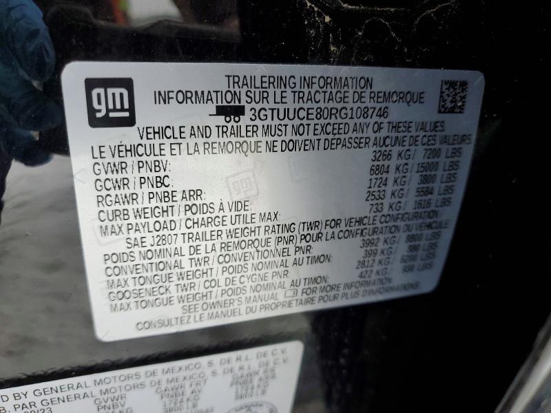 Продаж на аукціоні авто 2024 Gmc Sierra, vin: 3GTUUCE80RG108746, номер лоту: 78652995