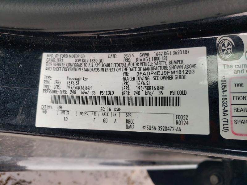 Продаж на аукціоні авто 2015 Ford Fiesta, vin: 3FADP4EJ9FM181293, номер лоту: 78678845