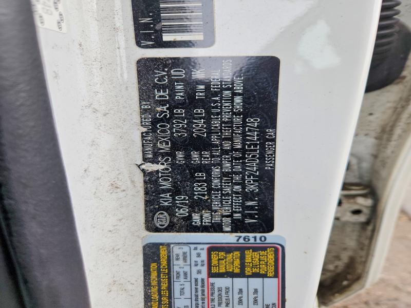 75376995 :رقم المزاد ، 3KPF24AD5LE144748 vin ، 2020 Kia Forte مزاد بيع