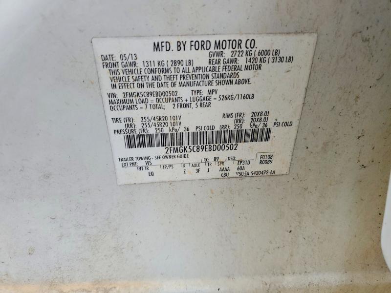 Продажа на аукционе авто 2014 Ford Flex, vin: 2FMGK5C89EBD00502, номер лота: 78563315
