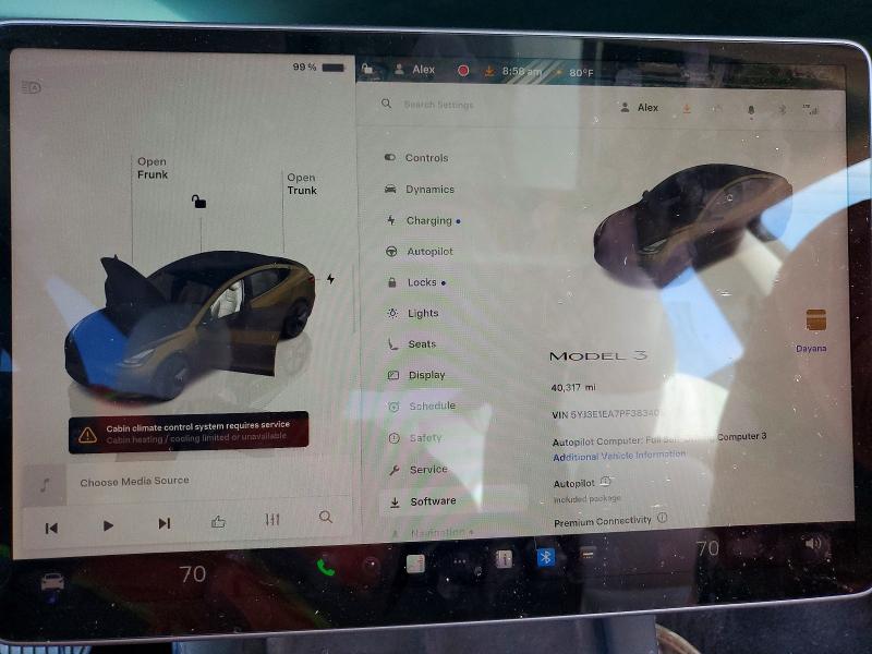 Продаж на аукціоні авто 2023 Tesla Model 3, vin: 5YJ3E1EA7PF383405, номер лоту: 79092785