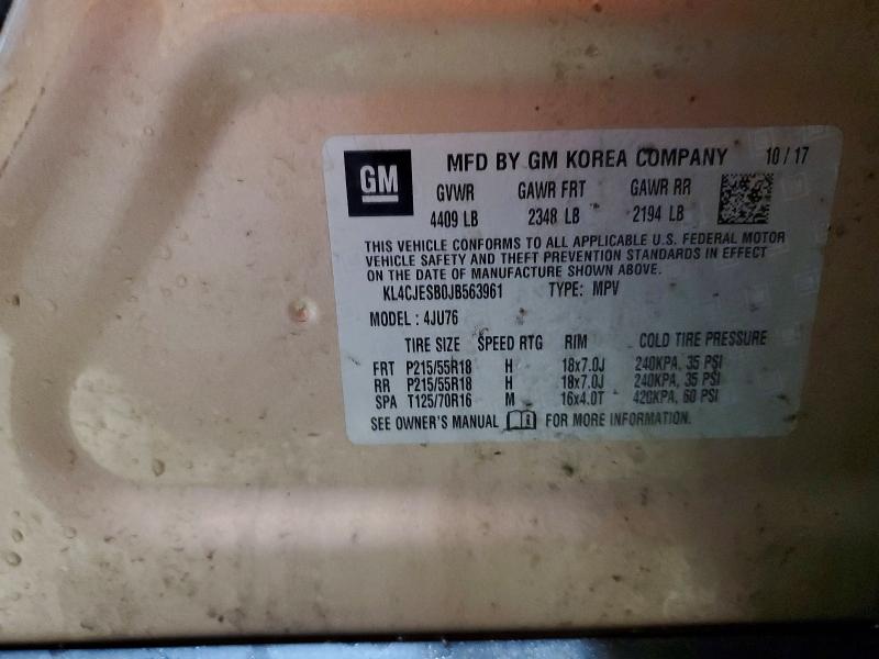 Продажа на аукционе авто 2018 Buick Encore, vin: KL4CJESB0JB563961, номер лота: 78469185